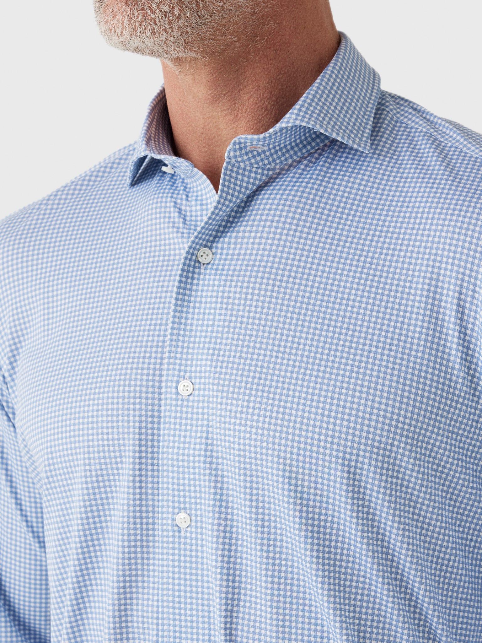 Peter Millar Crown Crafted Men's Excursionist Flex Gingham Sport Shirt - Saint Bernard