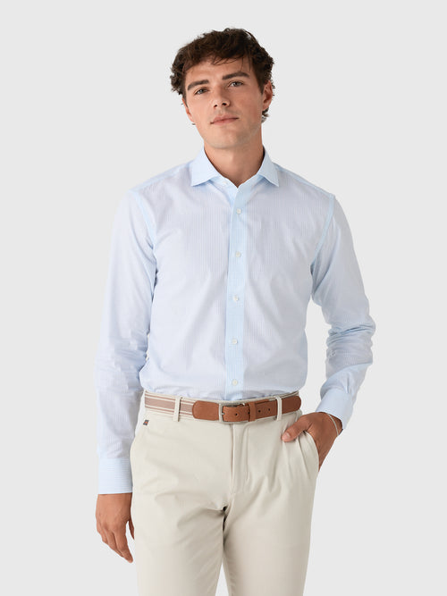 Peter Millar Crown Crafted Men's Kenneth Cotton Sport Shirt - Saint Bernard