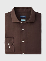 Peter Millar Crown Crafted Men's Brixen Italian Flannel Sport Shirt - Saint Bernard