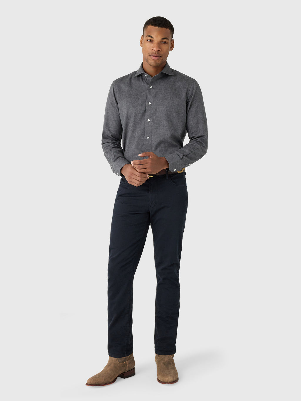 Peter Millar Crown Crafted Men's Brixen Italian Flannel Sport Shirt - Saint Bernard
