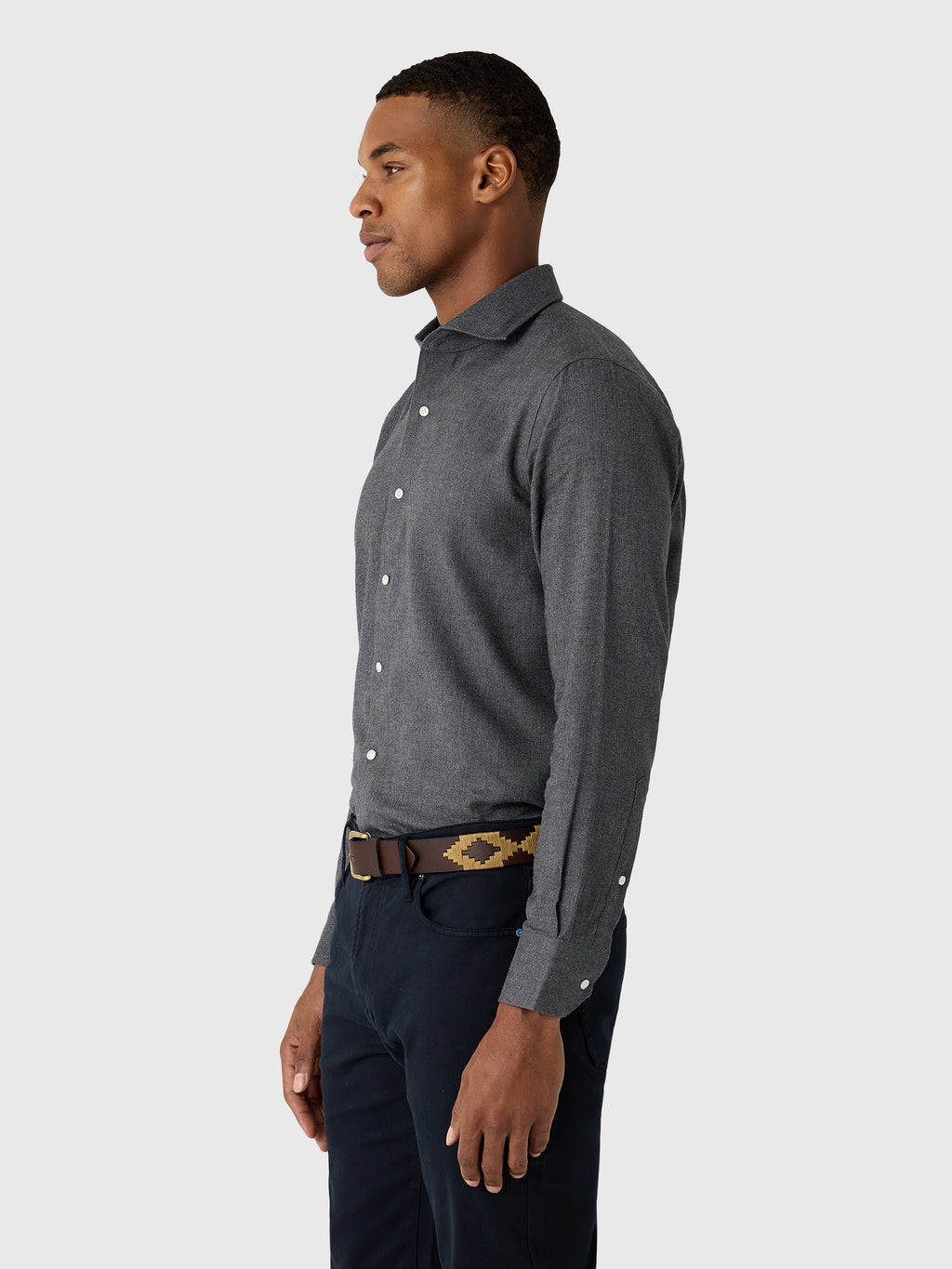Peter Millar Crown Crafted Men's Brixen Italian Flannel Sport Shirt - Saint Bernard