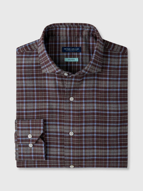 Peter Millar Crown Crafted Men's Cuneo Italian Flannel Sport Shirt