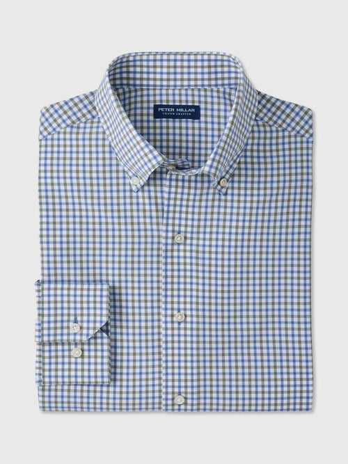 Peter Millar Crown Crafted Men's Clarence Performance Poplin Sport Shirt