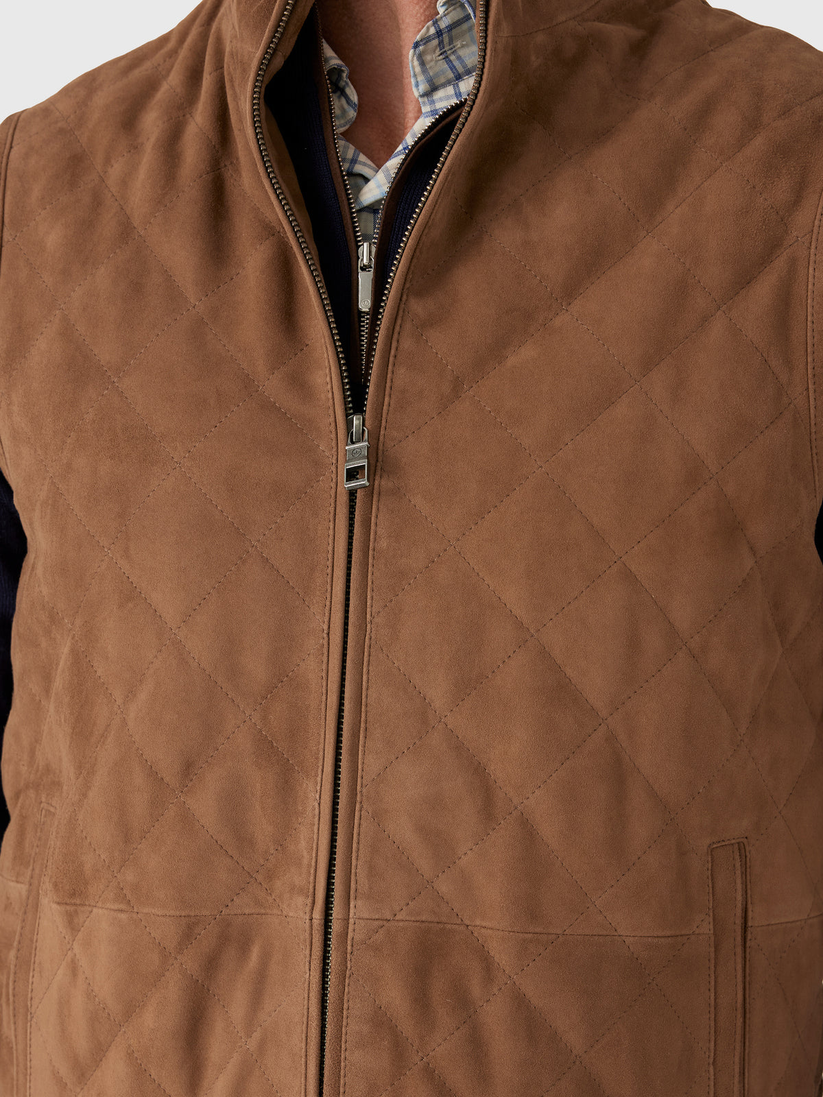 Peter Millar Crown Men's Essex Suede Vest - Saint Bernard