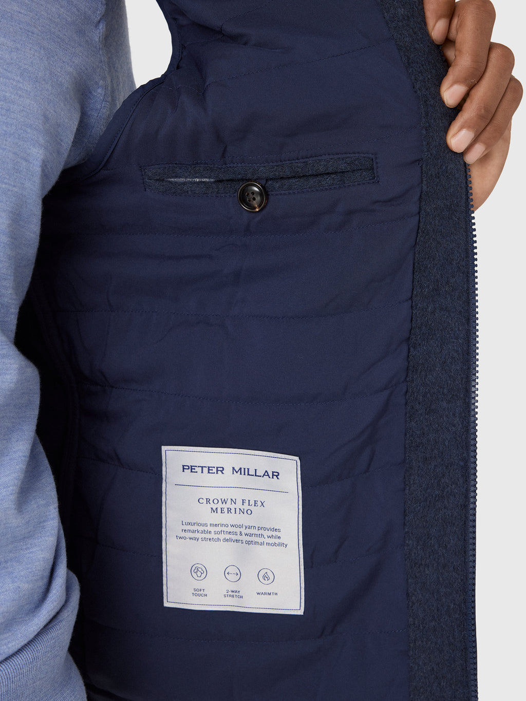 Peter Millar Crown Men's Crown Flex Merino Vest - Saint Bernard