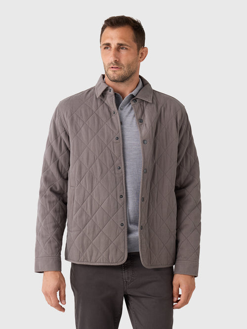Peter Millar Crown Men's Chatham Cotton Cashmere Shirt Jacket - Saint Bernard