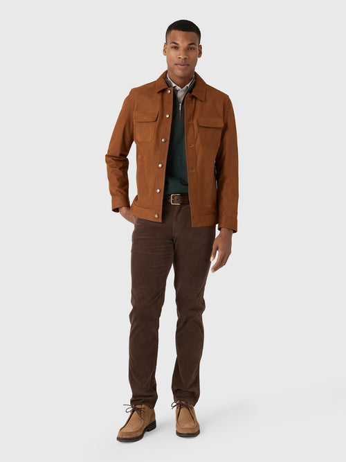 Peter Millar Crown Men's Jackson Leather Jacket - Saint Bernard