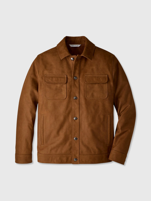 Peter Millar Crown Men's Jackson Leather Jacket - Saint Bernard