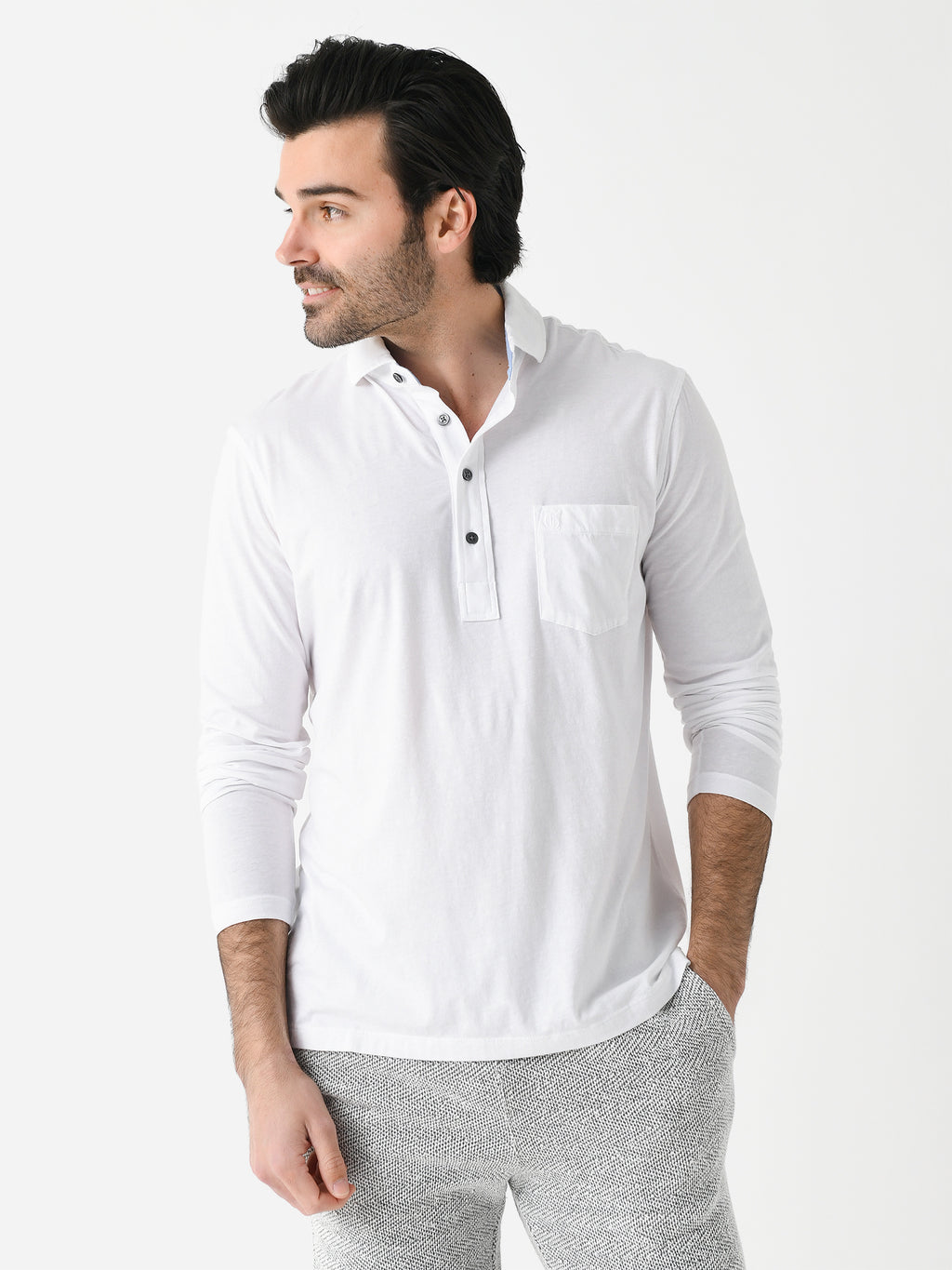 Greyson Men's Spirit Long Sleeve Polo - Saint Bernard