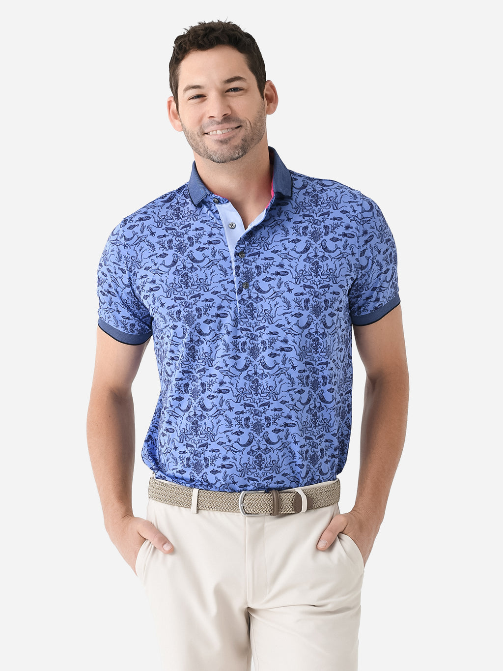 Greyson Men's Ocean Curiosities Polo - Saint Bernard