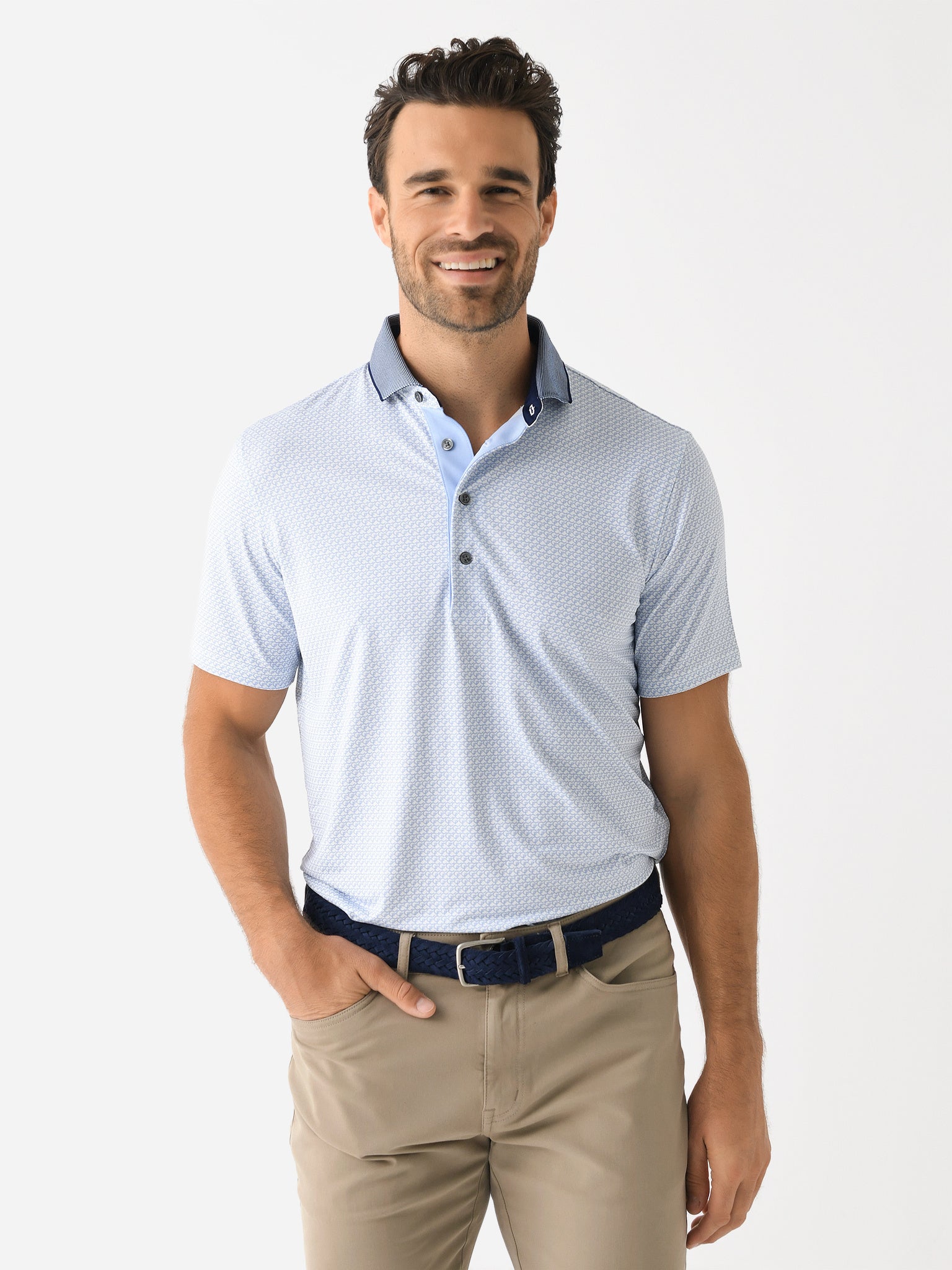 Greyson Men's Chain Linked Polo - Saint Bernard