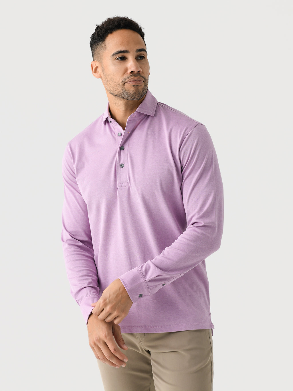 Greyson Men's Omaha Long Sleeve Polo - Saint Bernard