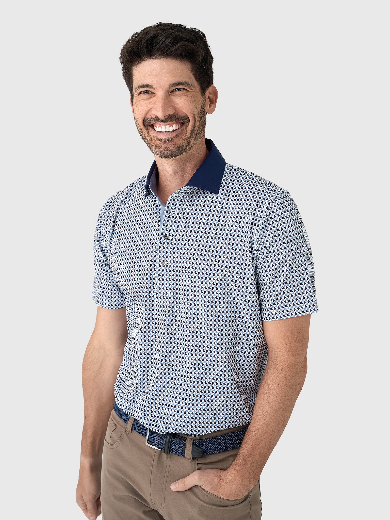 Greyson Men's Wolf Whisperer Polo - Saint Bernard
