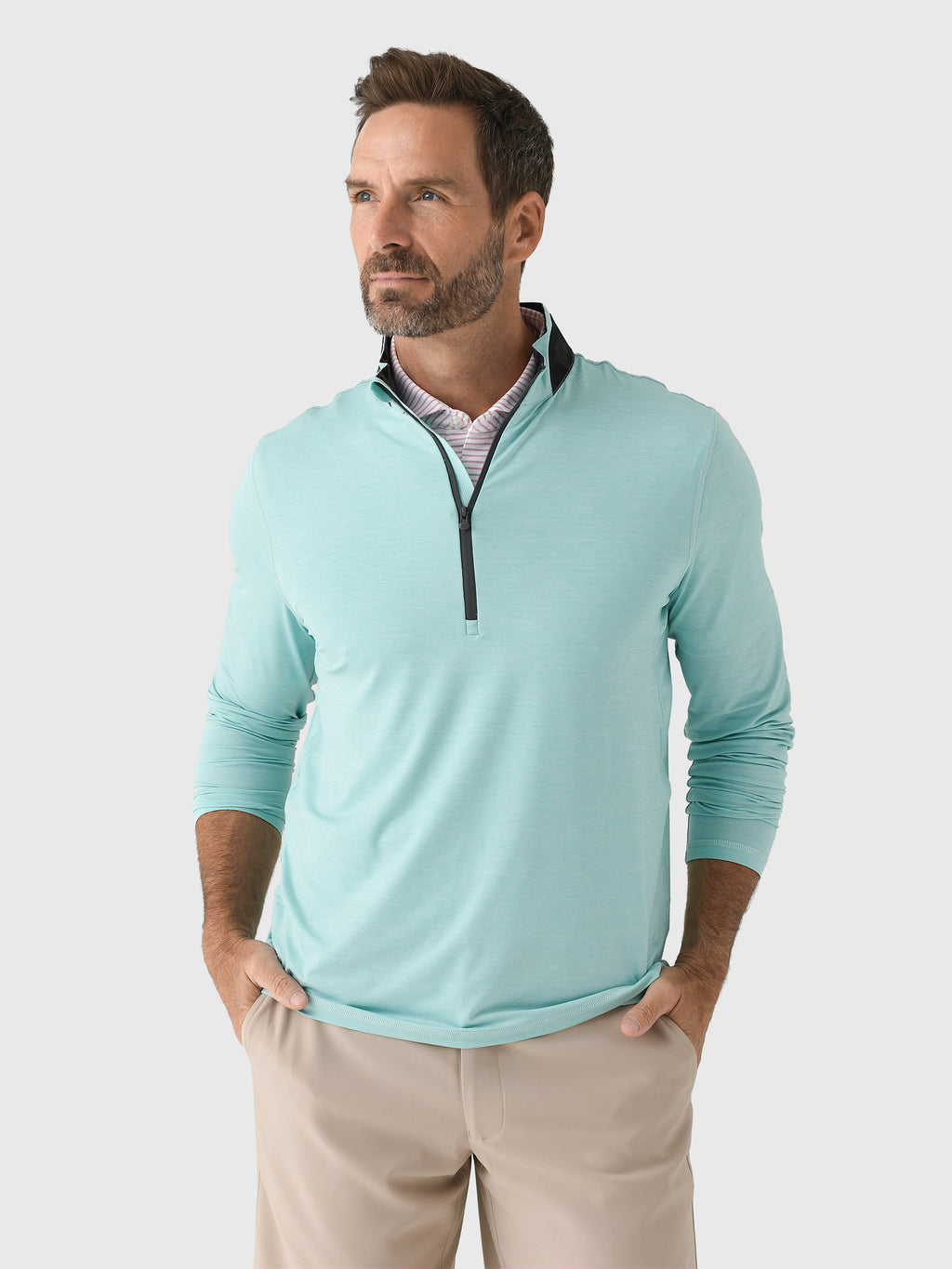 Greyson Men's Guide Sport QuarterZip Saint Bernard