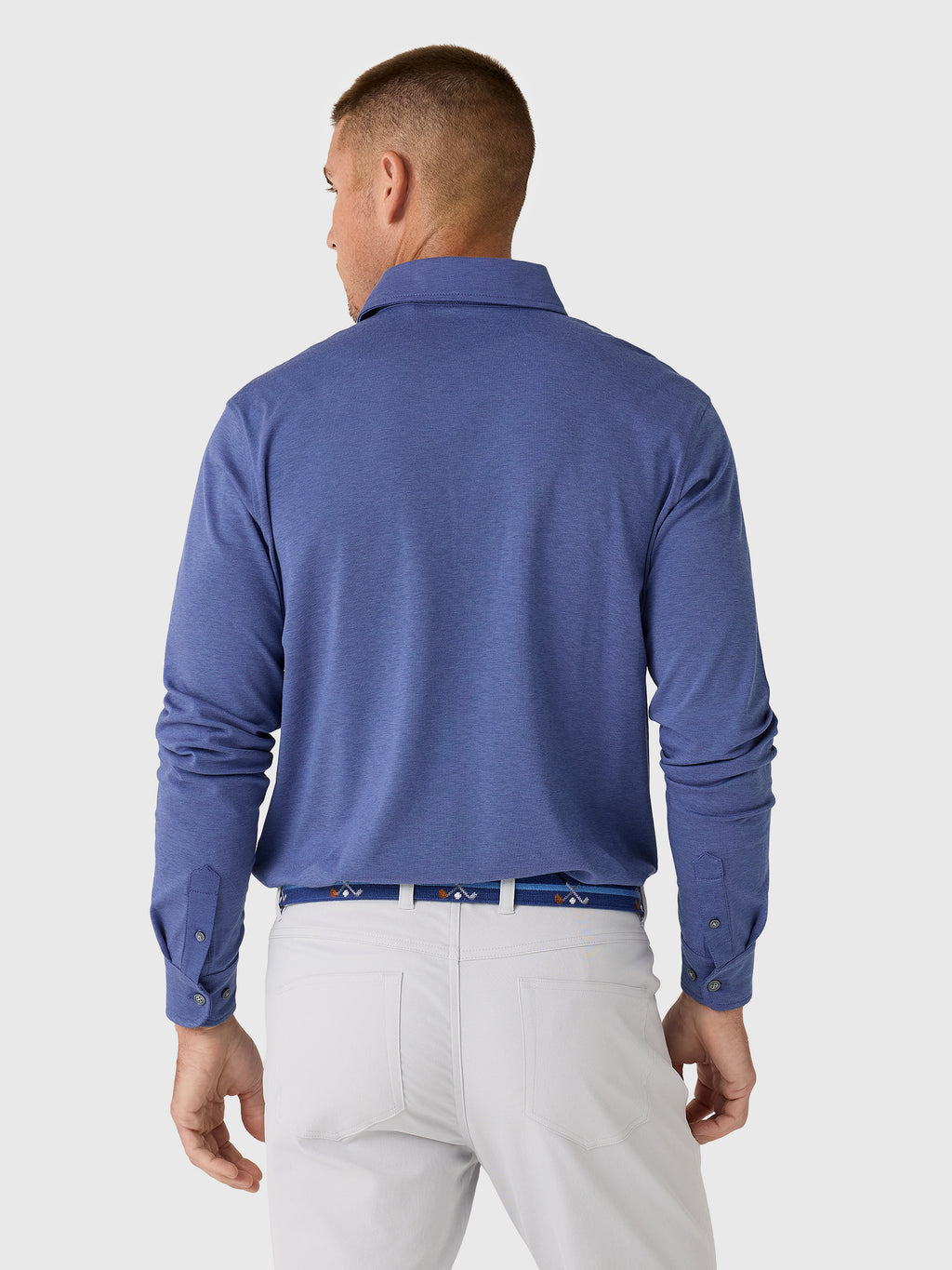 Greyson Men's Omaha Long Sleeve Polo - Saint Bernard