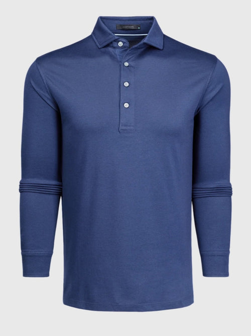 Greyson Men's Omaha Long Sleeve Polo - Saint Bernard
