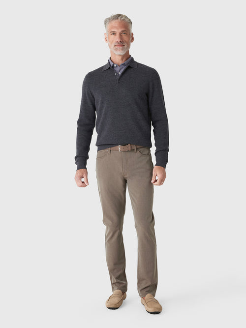 Greyson Men's Saratoga Waffle Stitch Sweater Polo - Saint Bernard