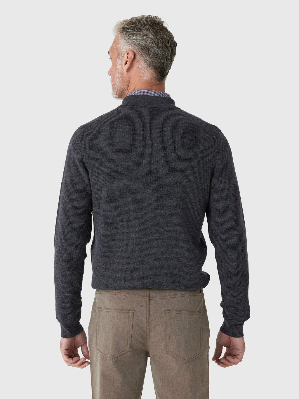 Greyson Men's Saratoga Waffle Stitch Sweater Polo - Saint Bernard