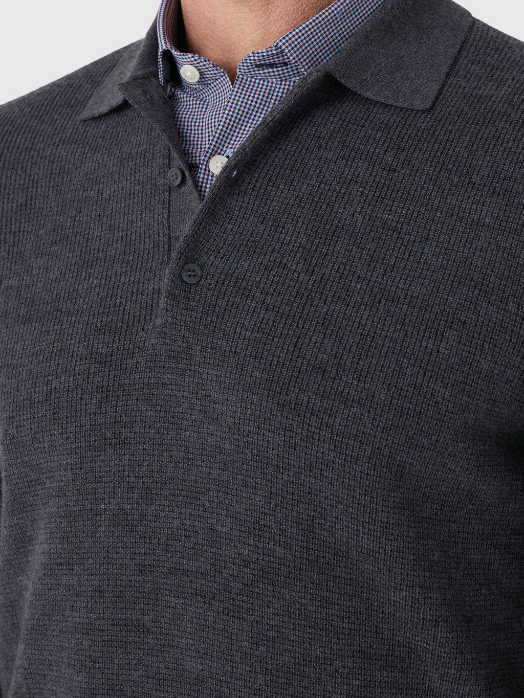 Greyson Men's Saratoga Waffle Stitch Sweater Polo - Saint Bernard
