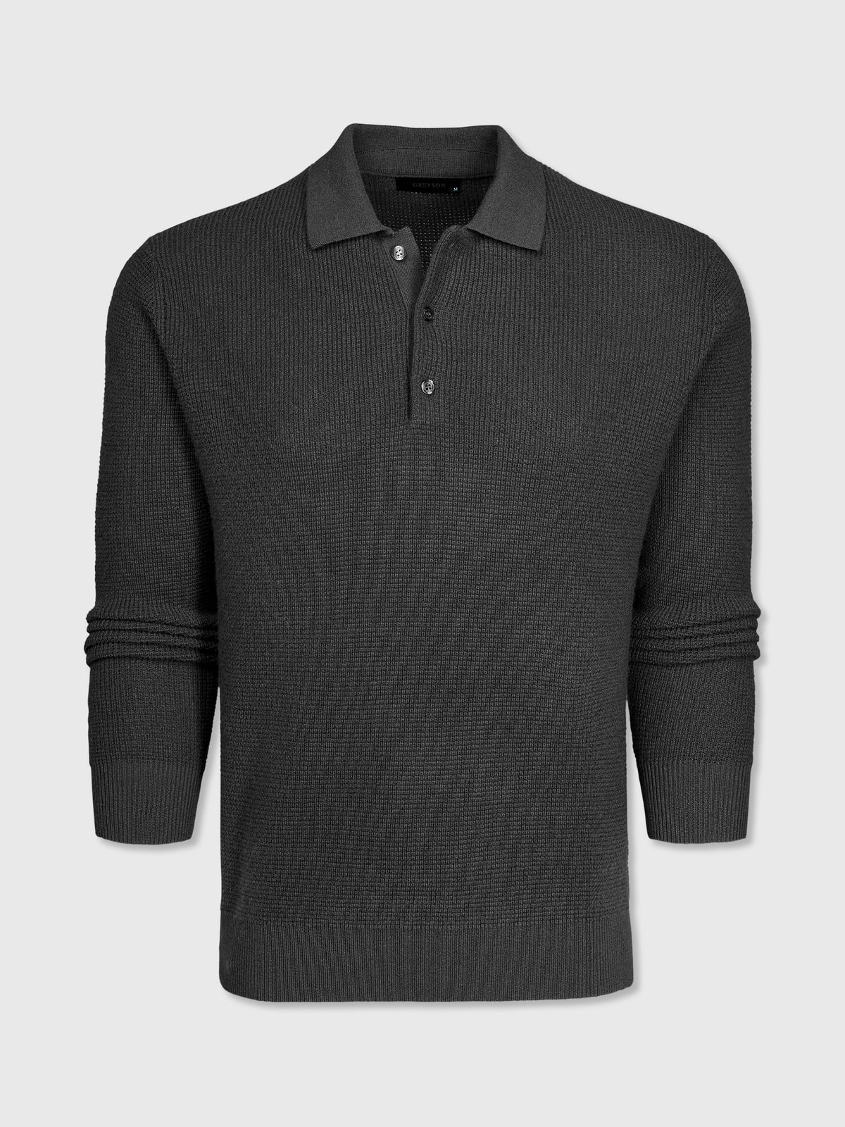 Greyson Men's Saratoga Waffle Stitch Sweater Polo - Saint Bernard