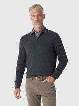 Greyson Men's Saratoga Waffle Stitch Sweater Polo - Saint Bernard