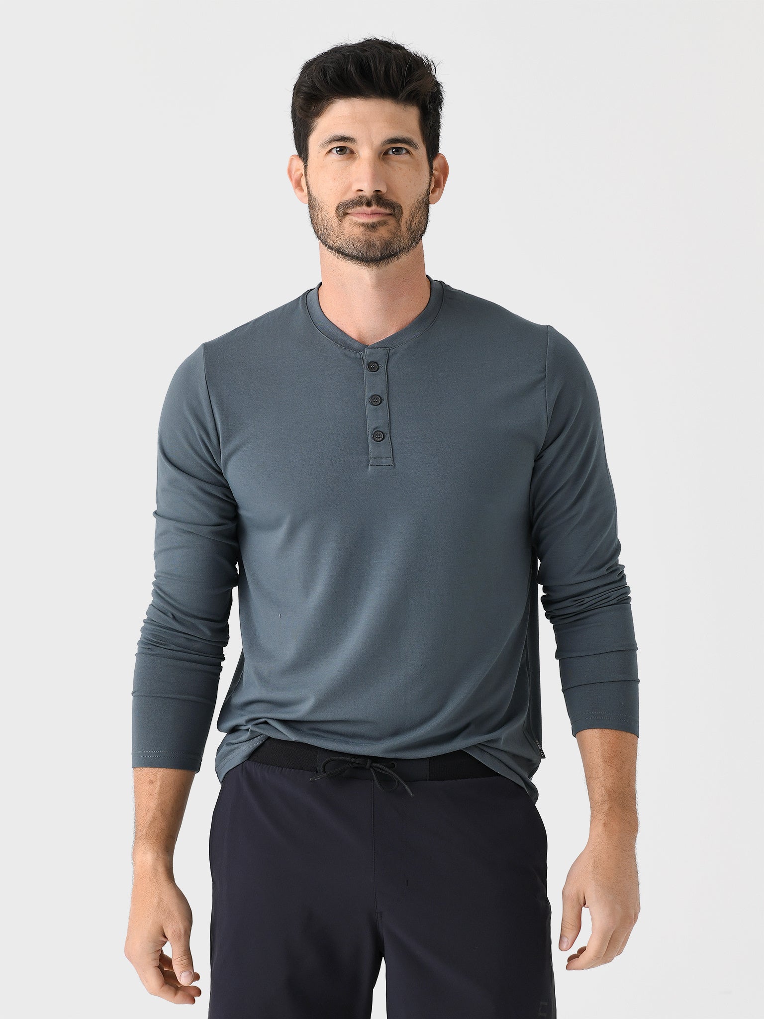 Free Fly Men's Bamboo Flex Long Sleeve Henley - Saint Bernard