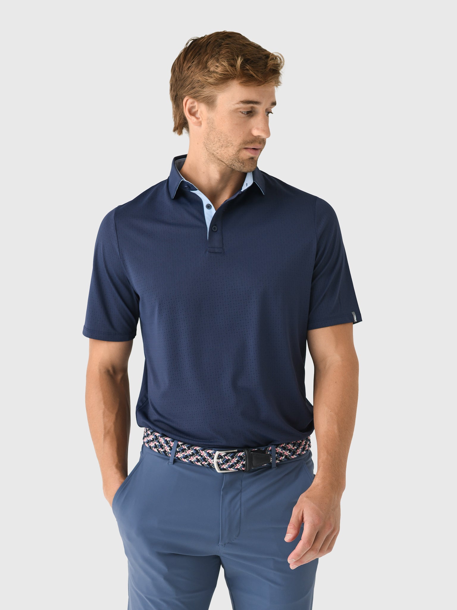KJUS Men's Savin Structure Polo - Saint Bernard