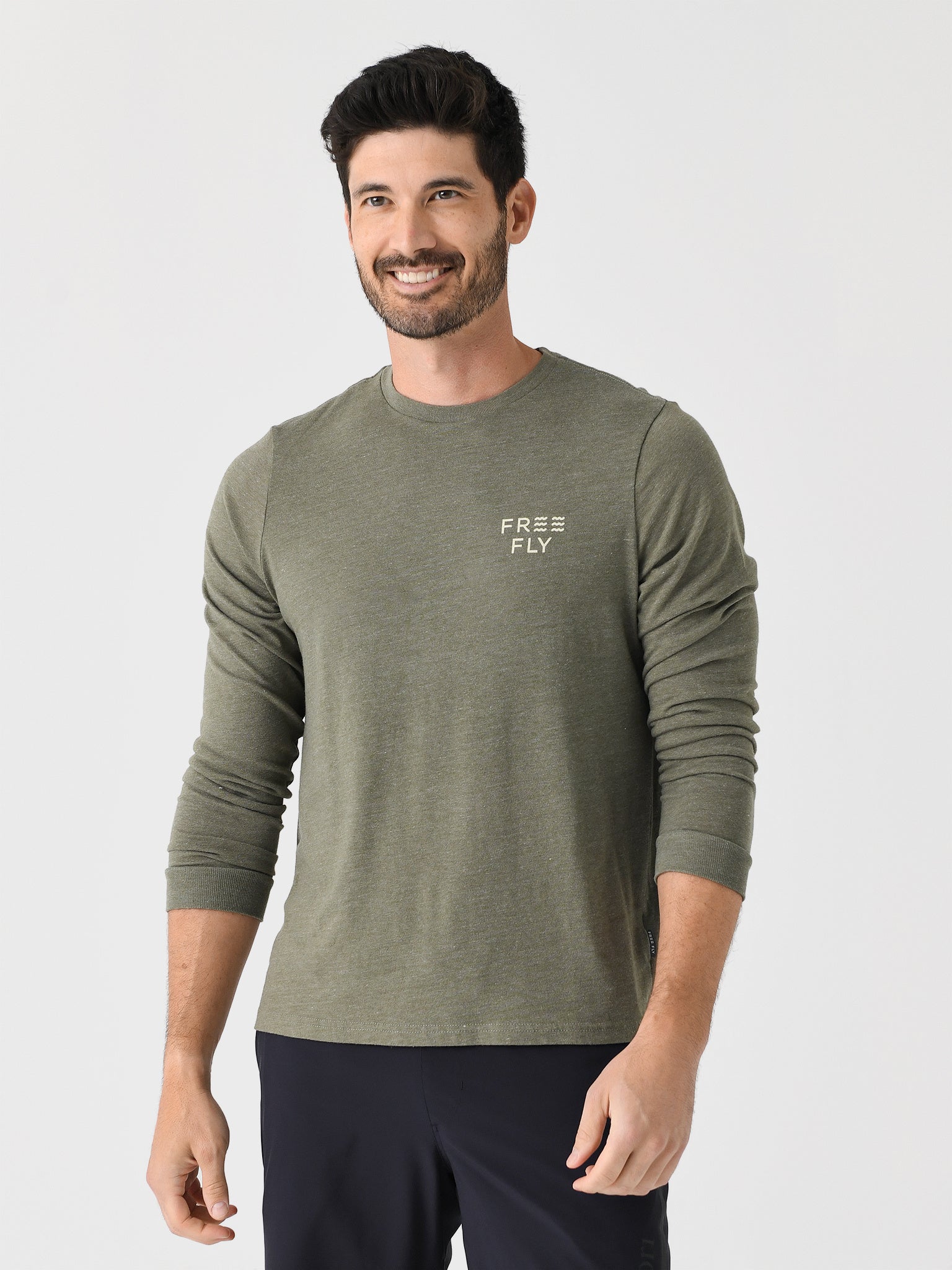 Free Fly Men's Comfort On Long Sleeve Tee - Saint Bernard