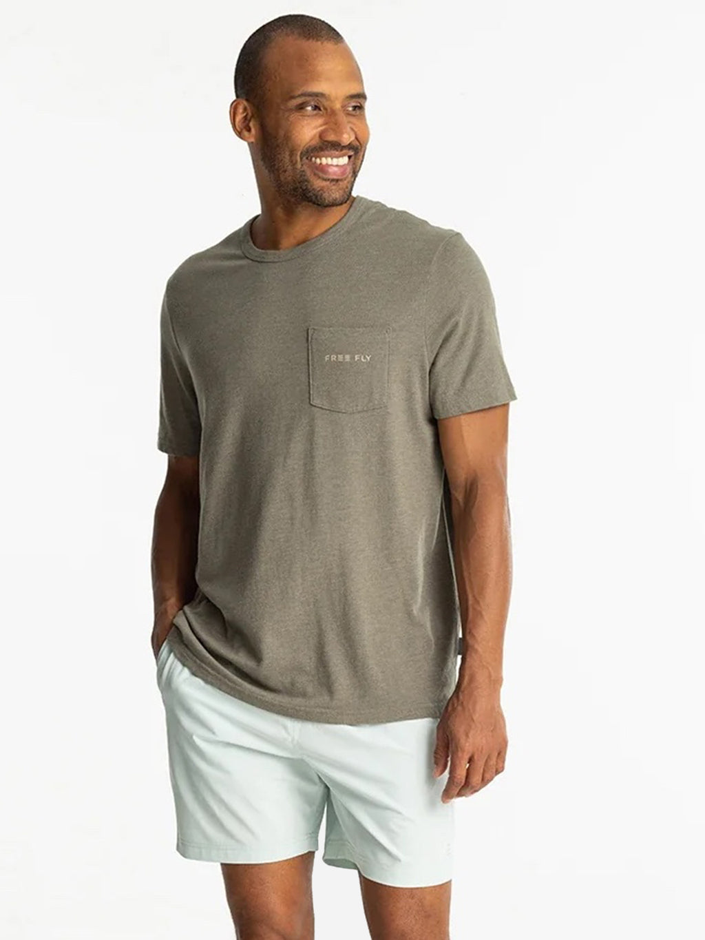 Free Fly Men's Redfish Camo Pocket Tee - Saint Bernard