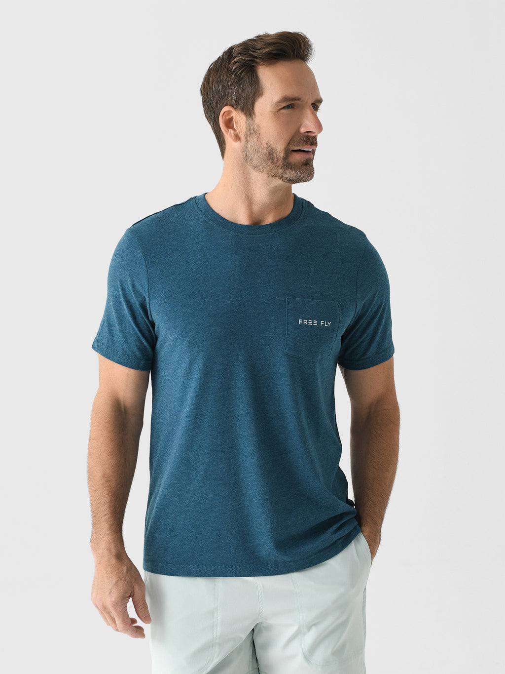 Free Fly Men's Salt And Sun Pocket Tee - Saint Bernard