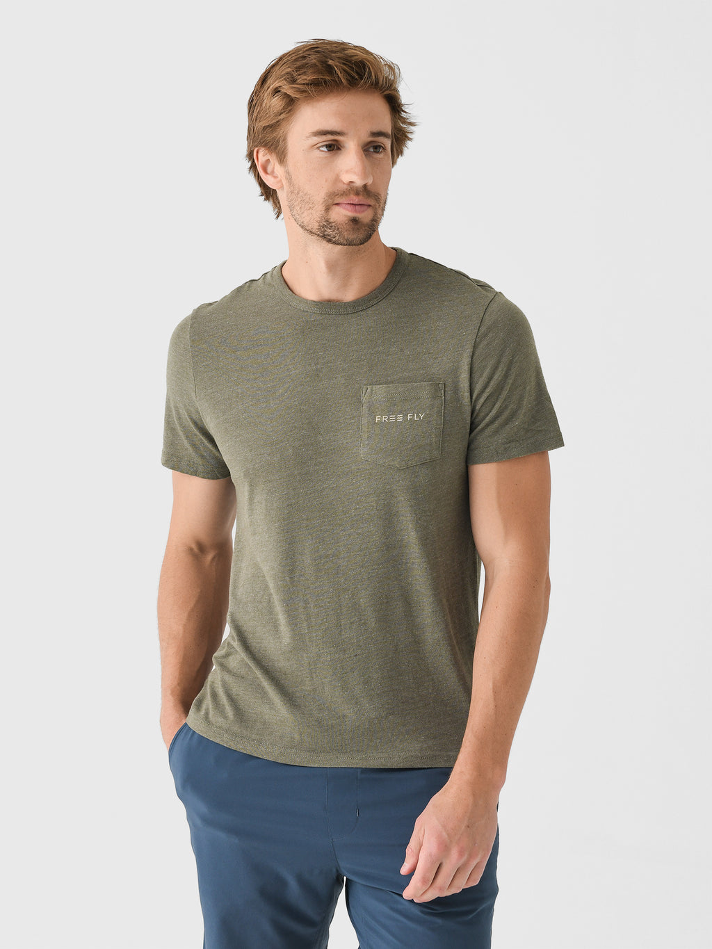 Free Fly Men's Vintage Camo Redfish Pocket Tee - Saint Bernard