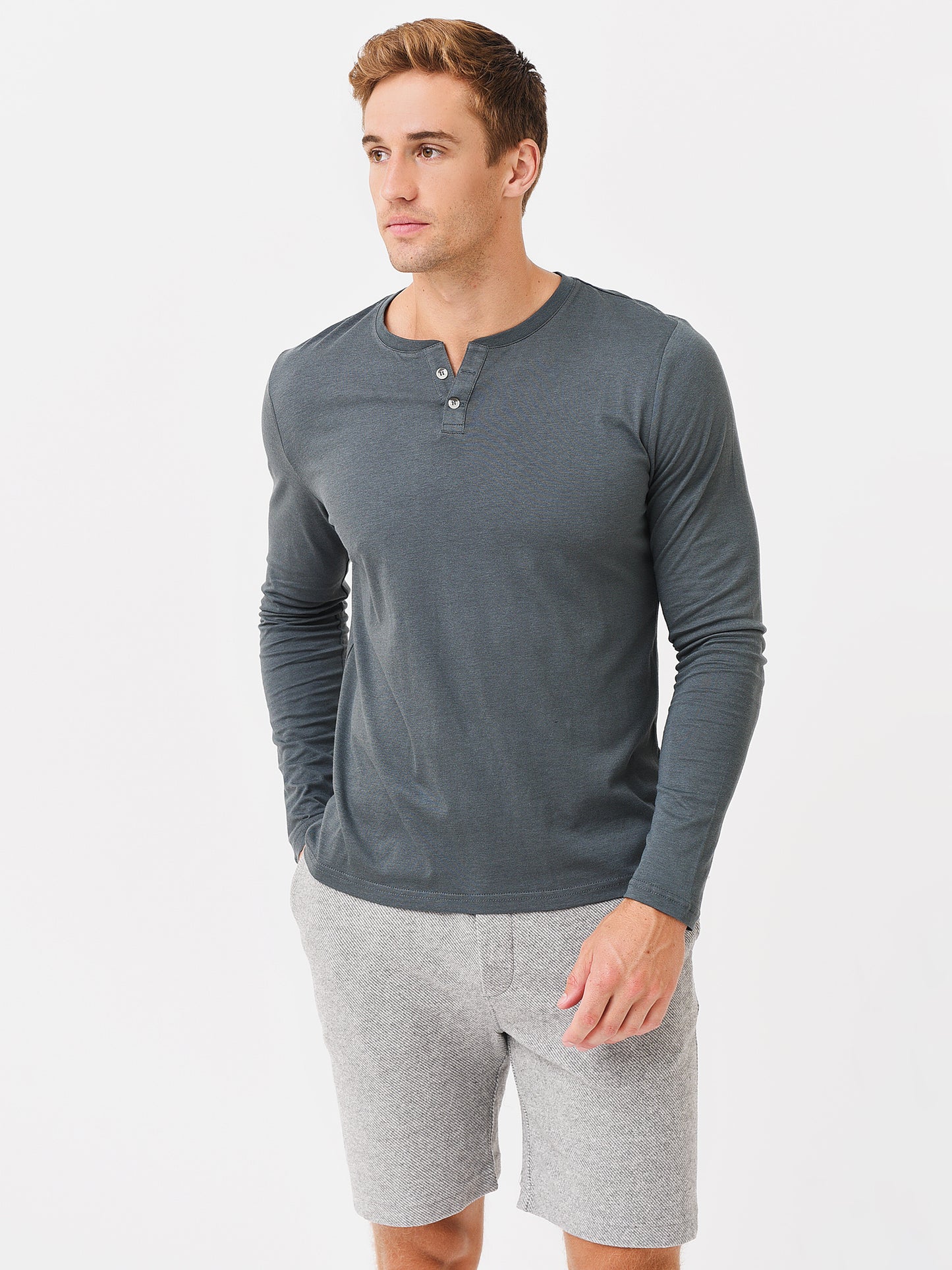 Free Fly Men's Bamboo Heritage Henley Shirt - Saint Bernard