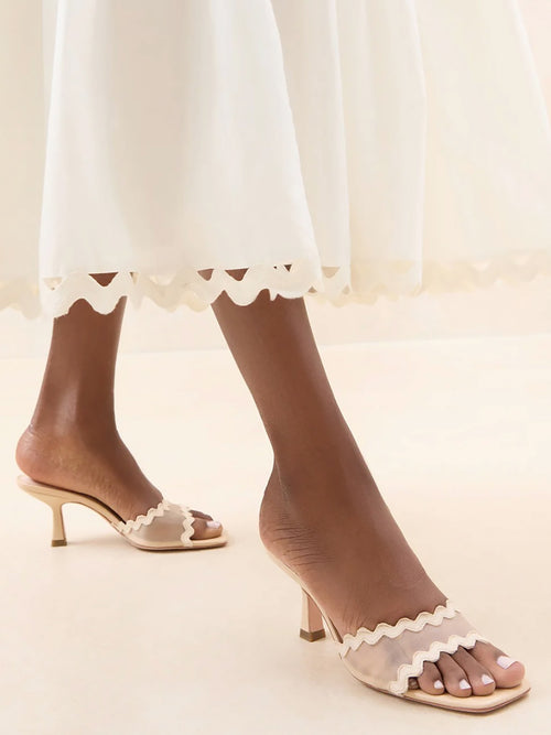 Loeffler Randall Women's Milena Mesh Mid-Heel Mule