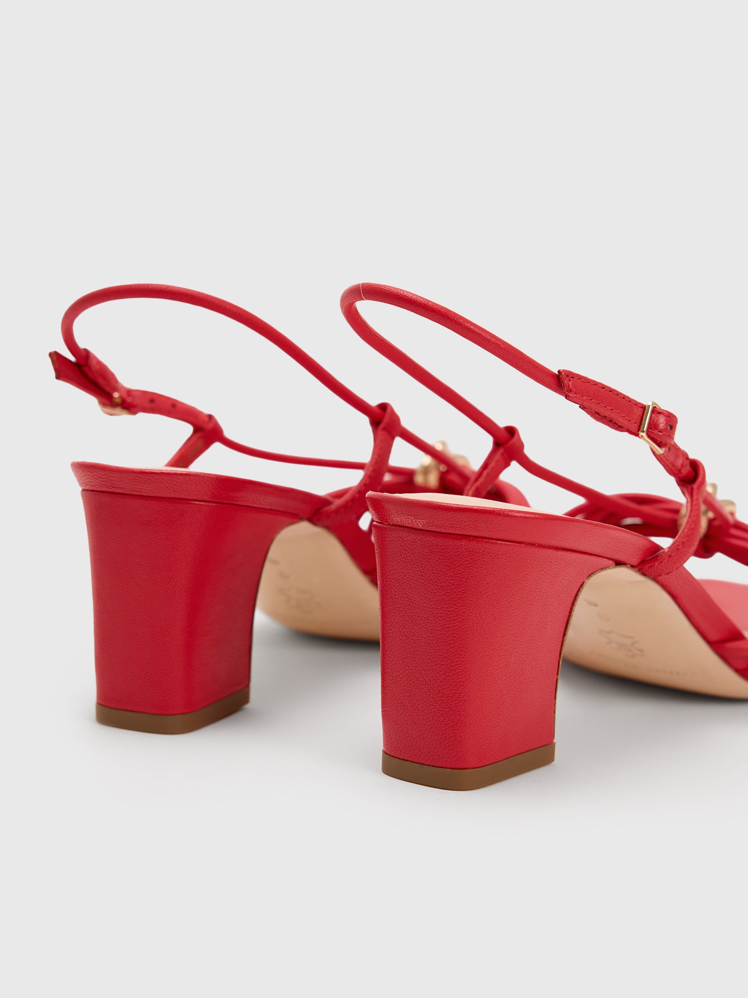 Loeffler Randall Women's Minna Leather Heeled Sandal - Saint Bernard