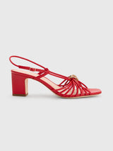 Loeffler Randall Women's Minna Leather Heeled Sandal - Saint Bernard