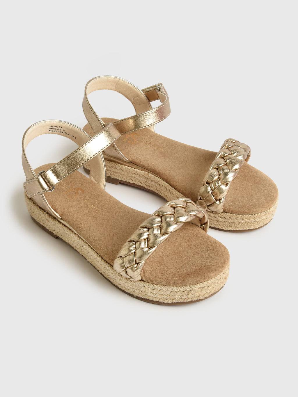 Yosi Samra Girls' Miss April Wedge Sandal - Saint Bernard