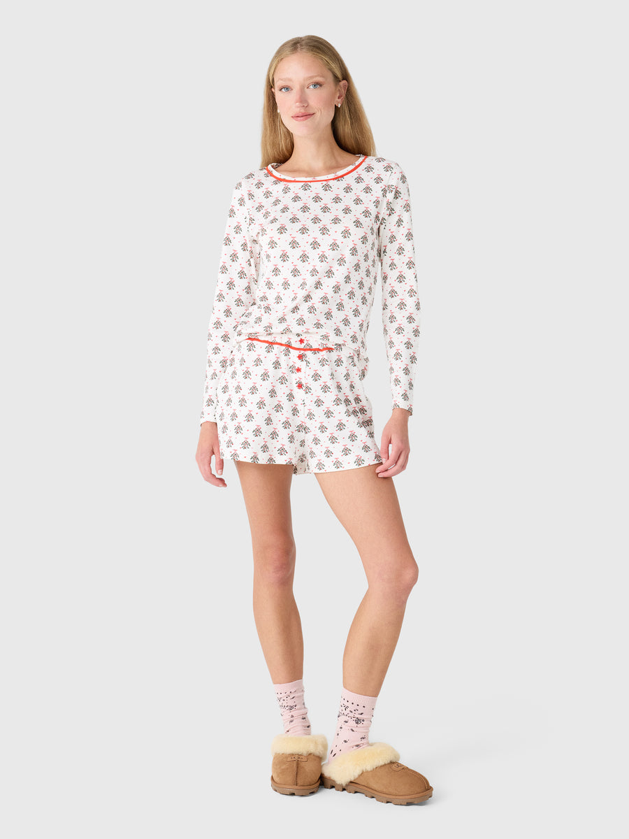 Berno Snooze Women's Mistletoe Short Pajama Set