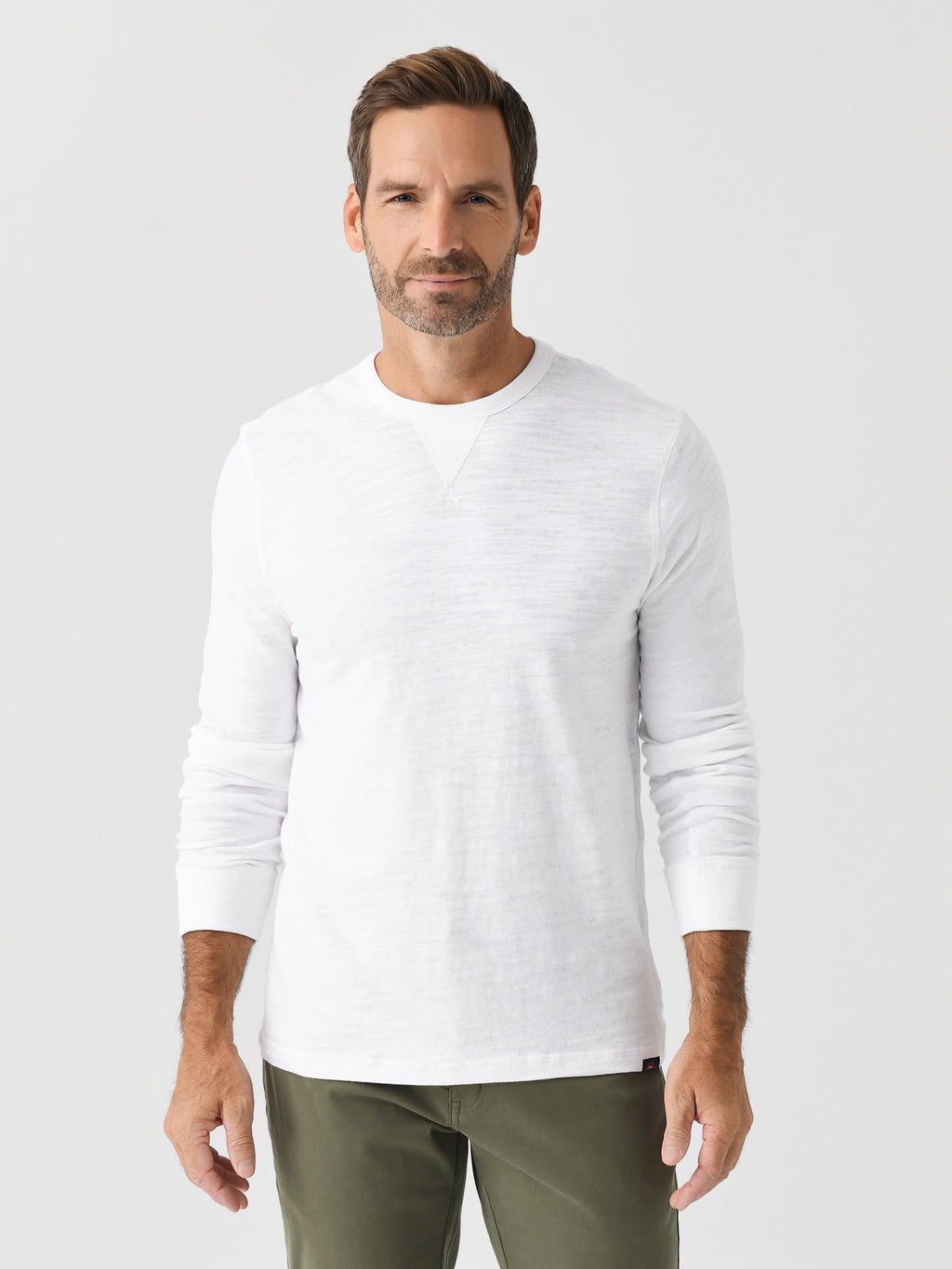 Faherty Brand Men's Sunwashed Slub Crew - Saint Bernard