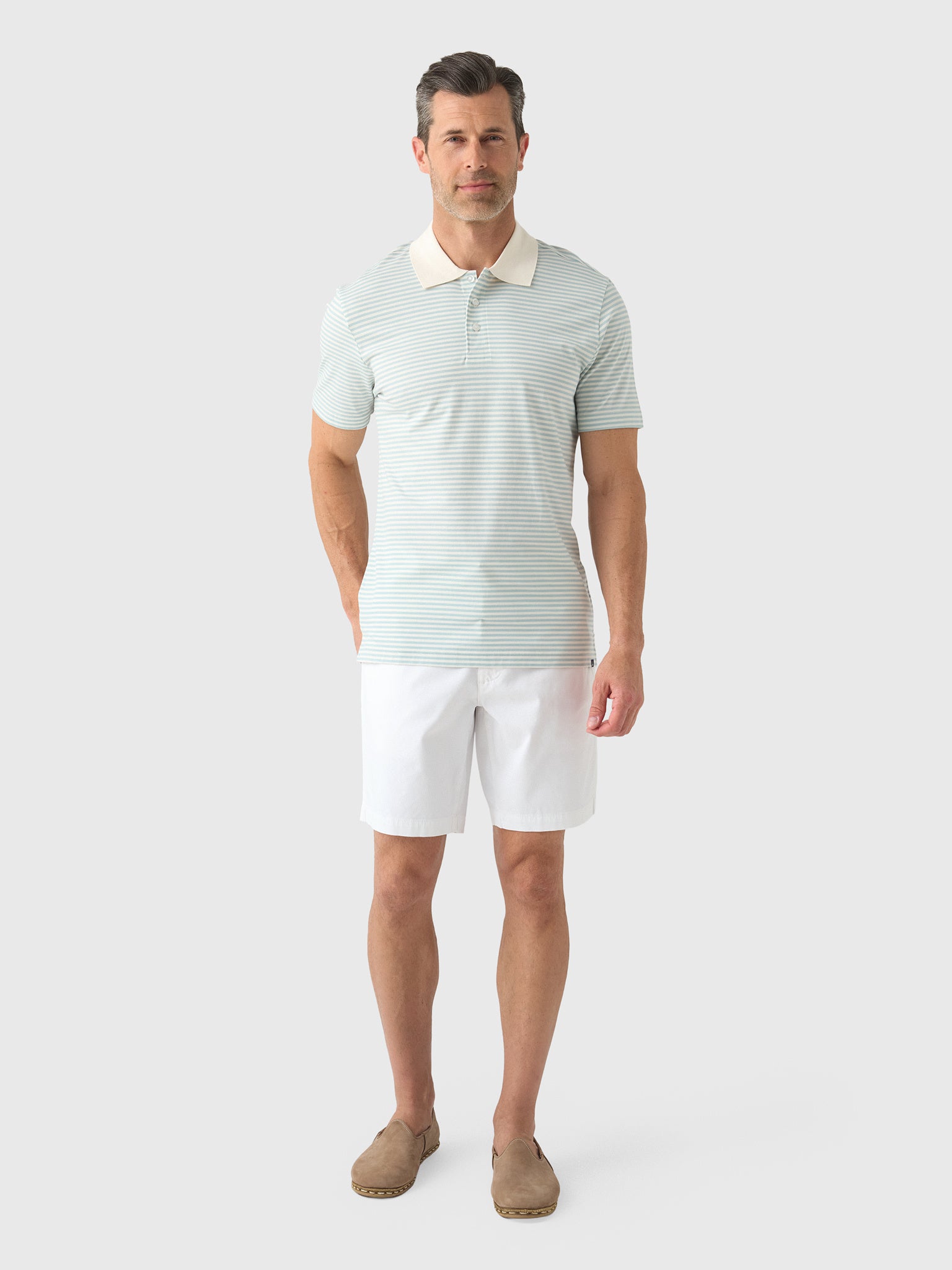 Faherty Brand Men's Short Sleeve Movement Piqué Polo - Saint Bernard