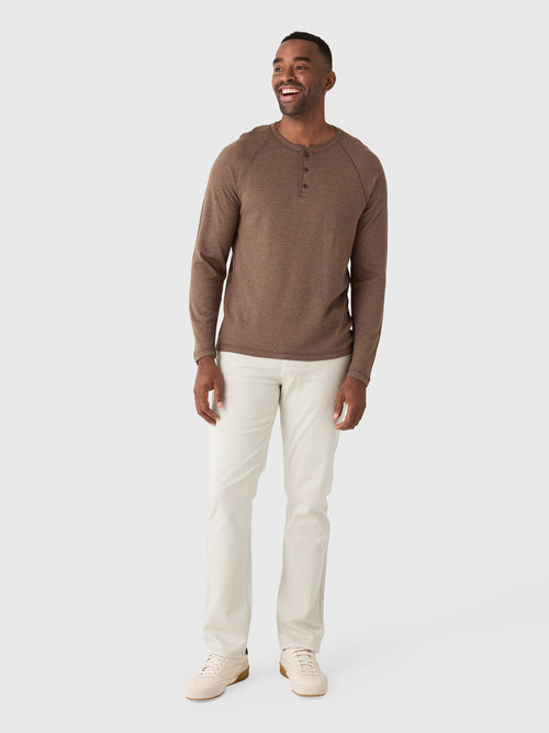 Faherty Brand Men's Long Sleeve Cloud Henley - Saint Bernard