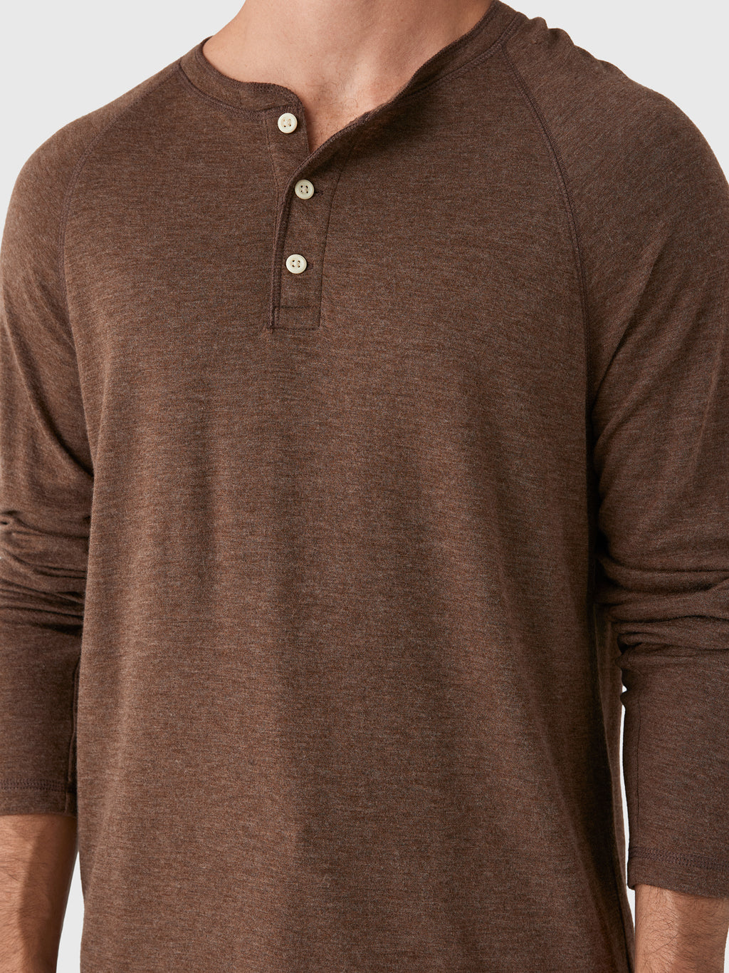 Faherty Brand Men's Long Sleeve Cloud Henley - Saint Bernard
