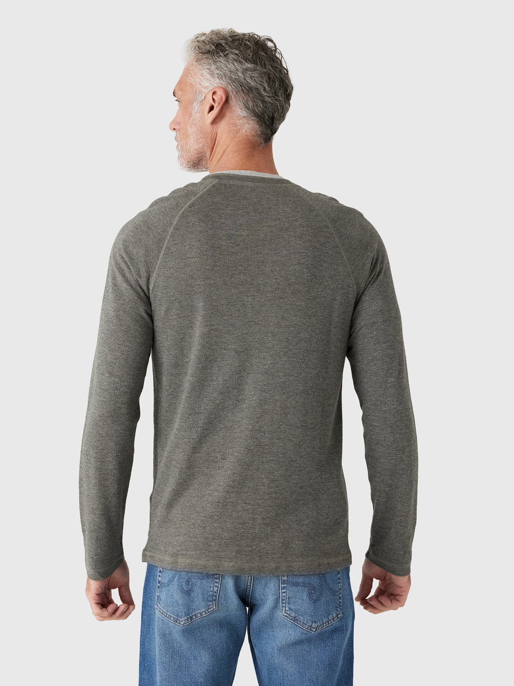 Faherty Brand Men's Long Sleeve Cloud Henley - Saint Bernard