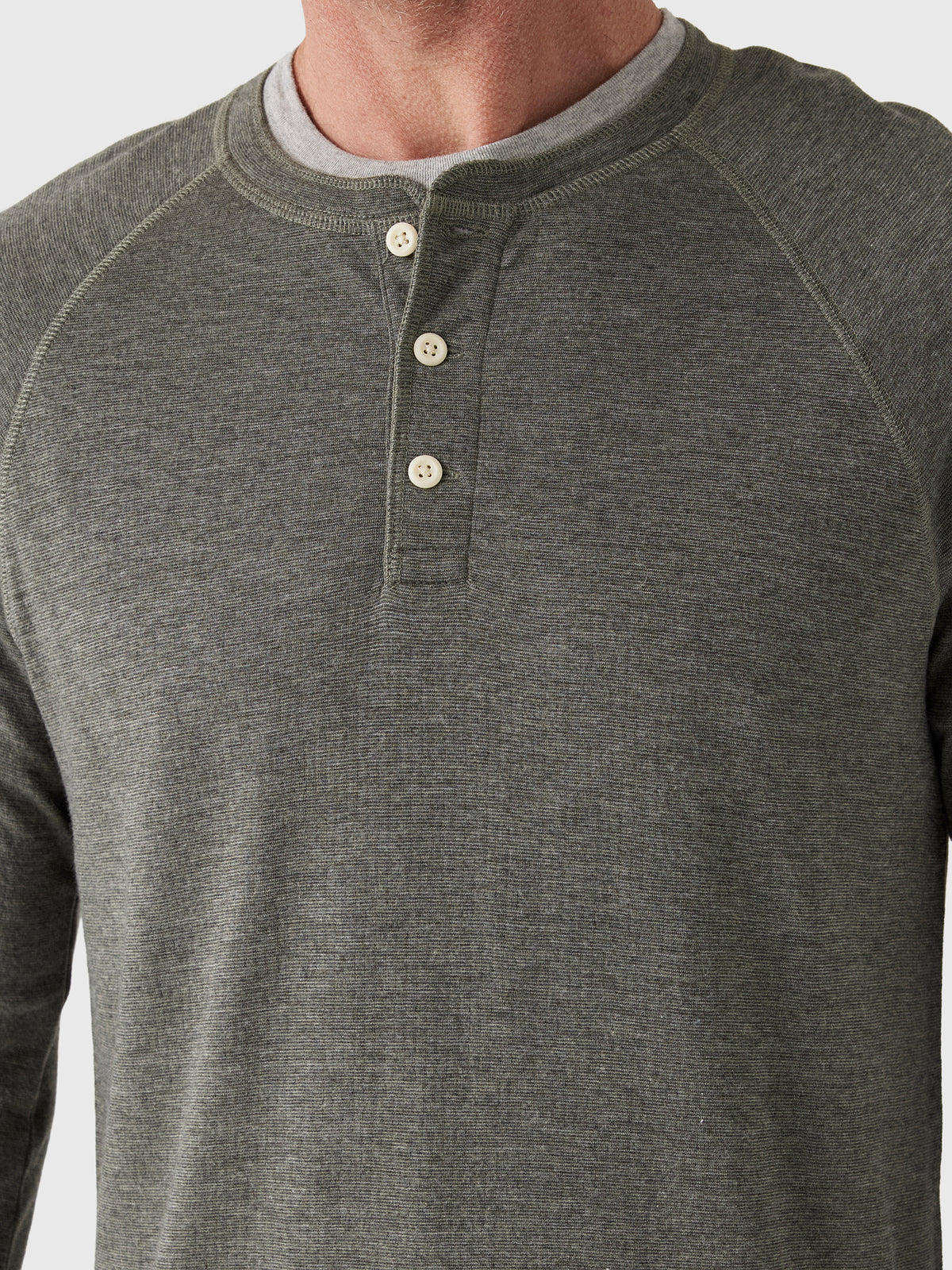 Faherty Brand Men's Long Sleeve Cloud Henley - Saint Bernard