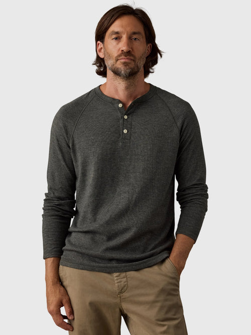 Faherty Brand Men's Long Sleeve Cloud Henley - Saint Bernard