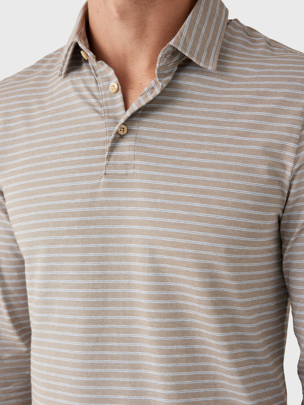 Faherty Brand Men's Long Sleeve Movement Polo - Saint Bernard