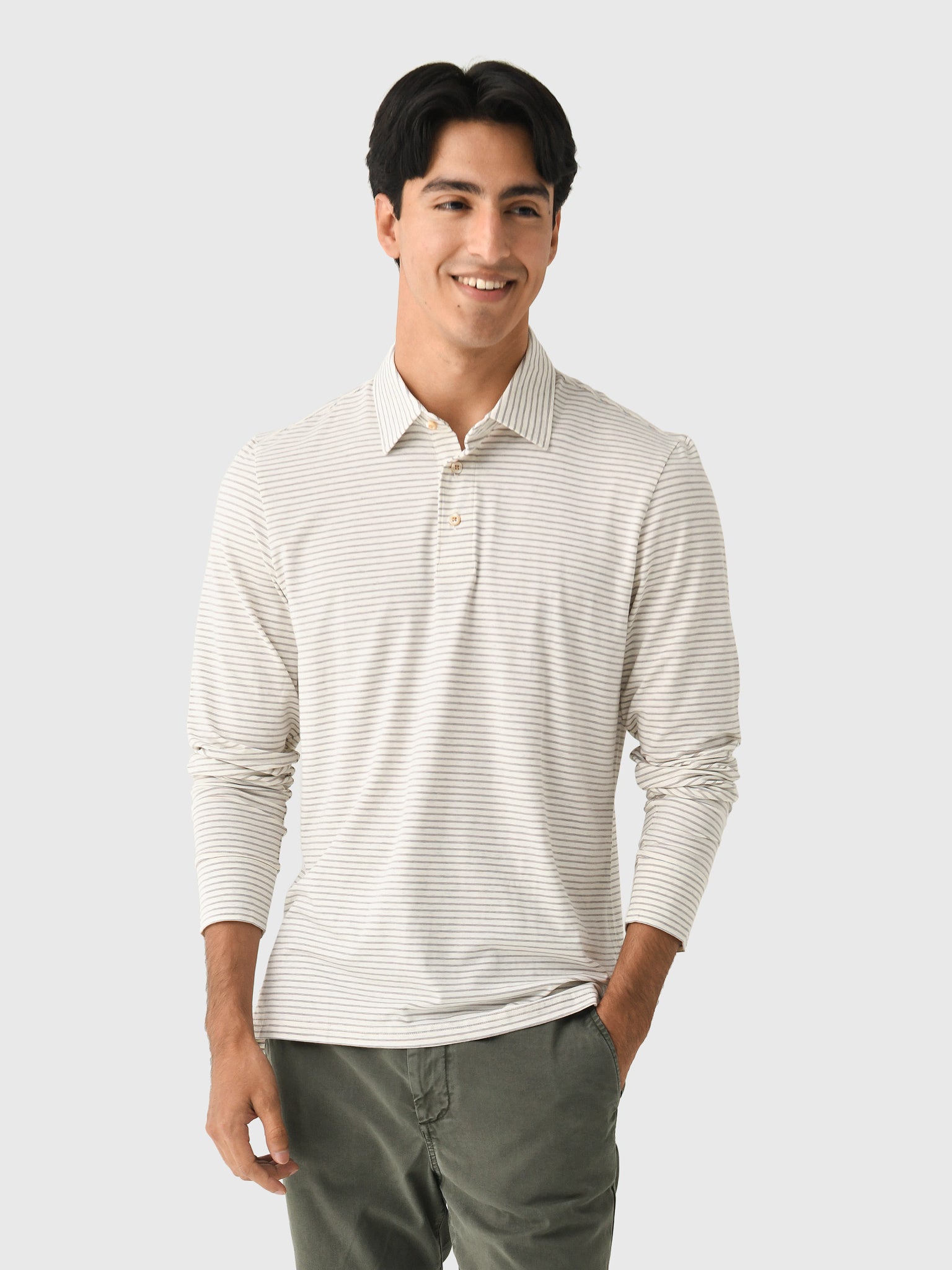 Faherty Brand Men's Long Sleeve Movement Polo - Saint Bernard