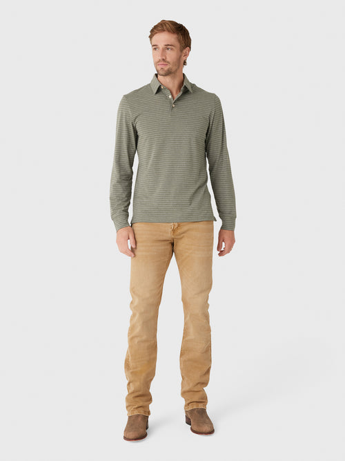 Faherty Brand Men's Long Sleeve Movement Polo - Saint Bernard