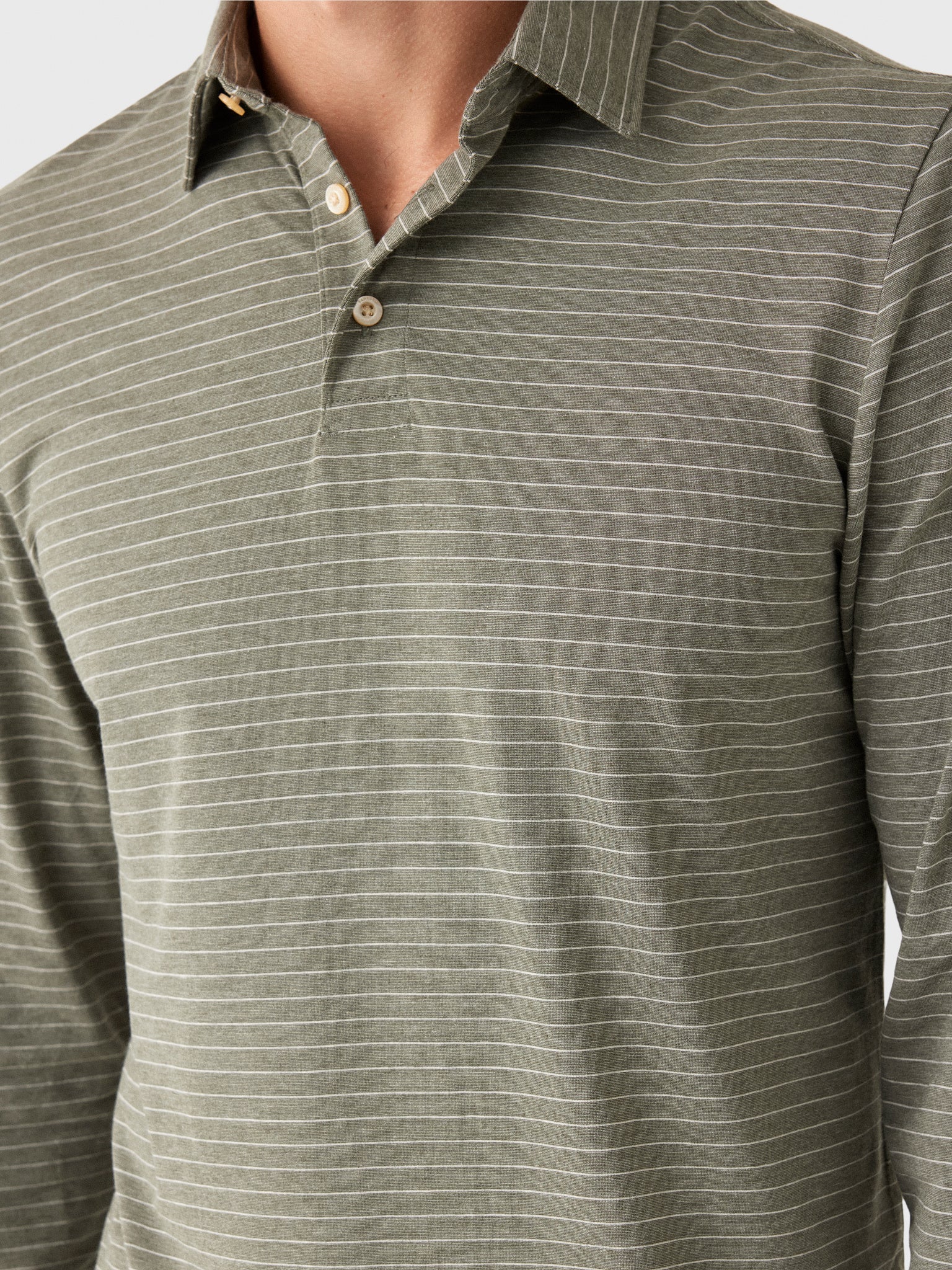 Faherty Brand Men's Long Sleeve Movement Polo - Saint Bernard