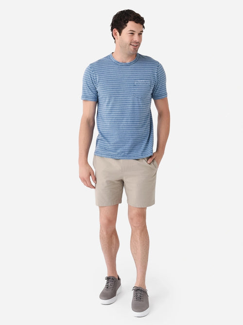 Faherty Brand Men's Short Sleeve Indigo Pocket Tee