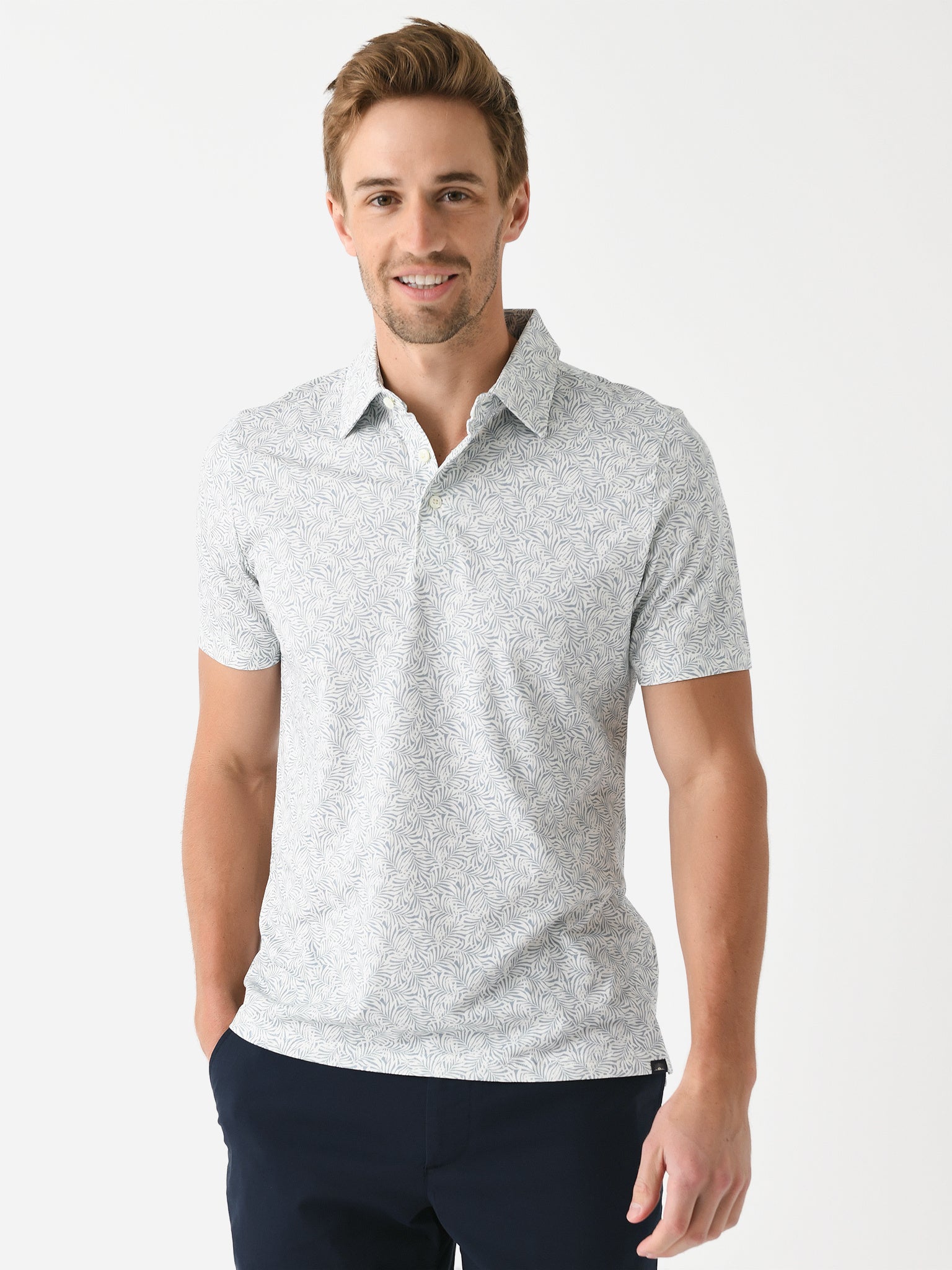 Faherty Mens Movement SS Polo in Tidal Reef Stripe